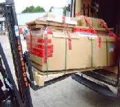 Large Crated Bath loading